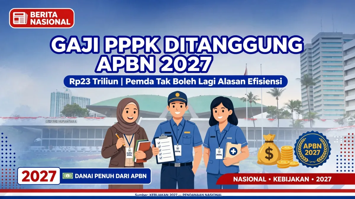 Resmi Rp23 Triliun! Gaji PPPK Dialihkan dari APBD ke APBN Mulai 2027