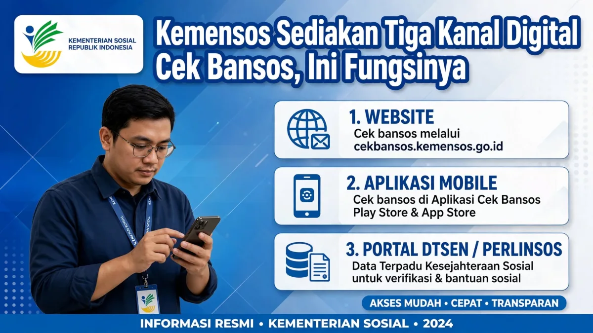 Kemensos Sediakan Tiga Kanal Digital Cek Bansos, Ini Fungsinya